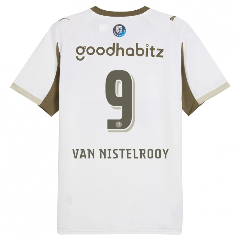 Danxen Barn Liam Van Nistelrooy #9 Hvit Grå Tredje Sett Drakt Trøye 2025/26 Skjorter T-Skjorte