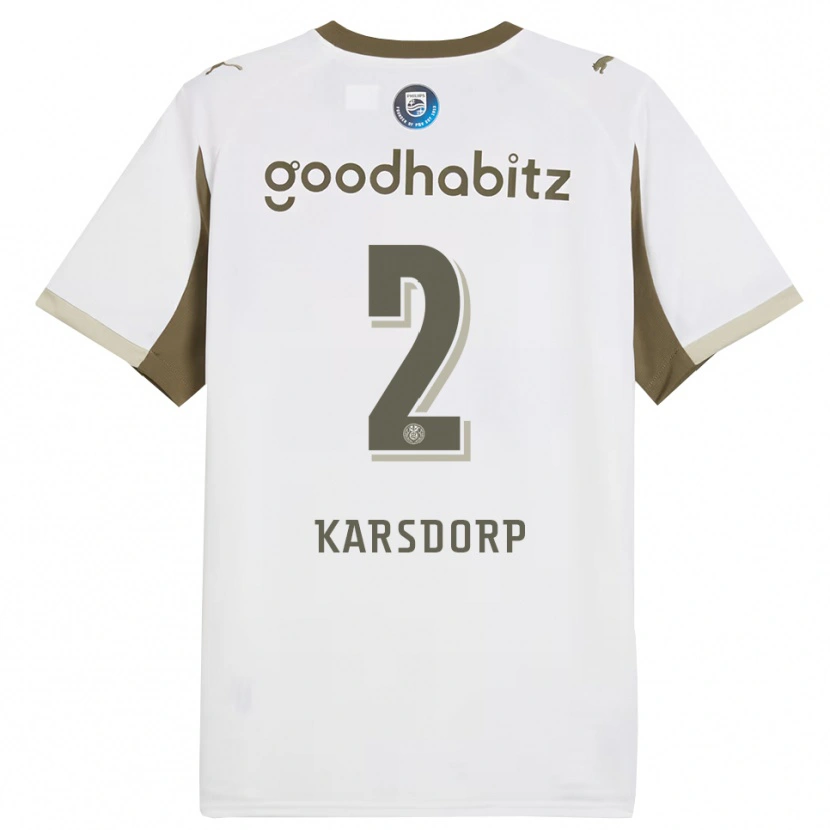 Danxen Barn Rick Karsdorp #2 Hvit Grå Tredje Sett Drakt Trøye 2025/26 Skjorter T-Skjorte