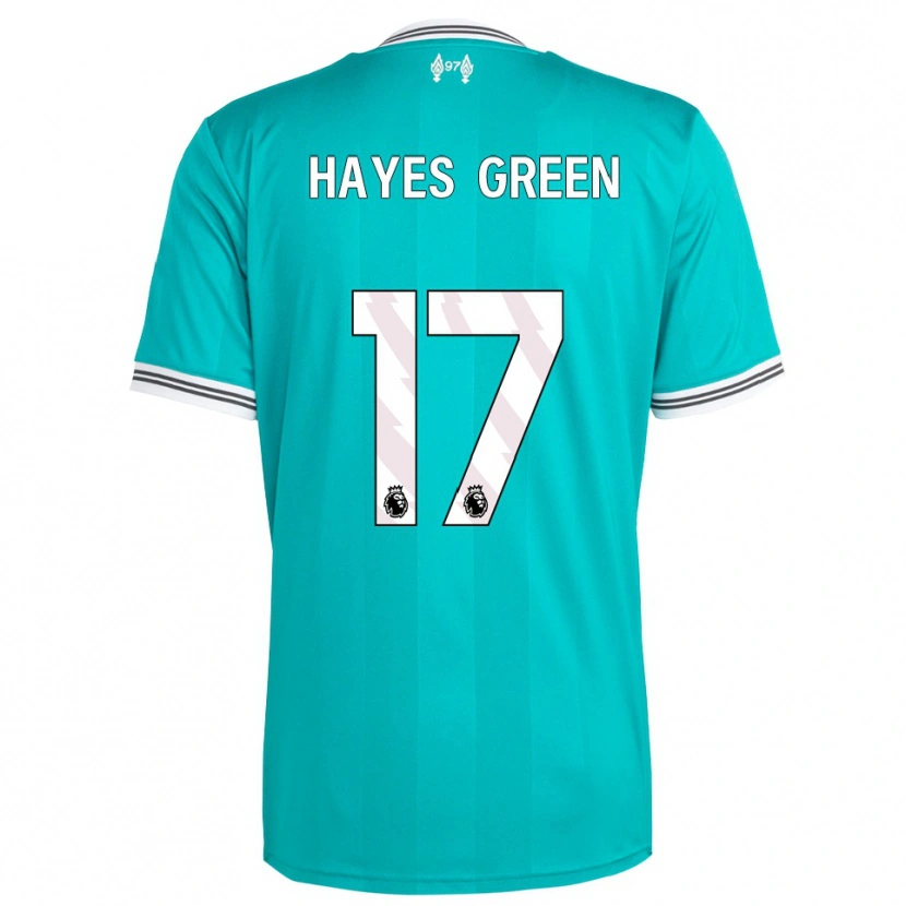 Danxen Barn Charlie Hayes-Green #17 Grønn Hvit Tredje Sett Drakt Trøye 2025/26 Skjorter T-Skjorte