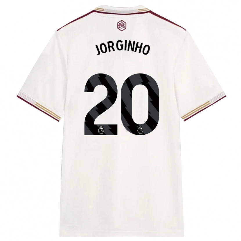 Danxen Barn Jorginho #20 Off White Burgunder Tredje Sett Drakt Trøye 2025/26 Skjorter T-Skjorte