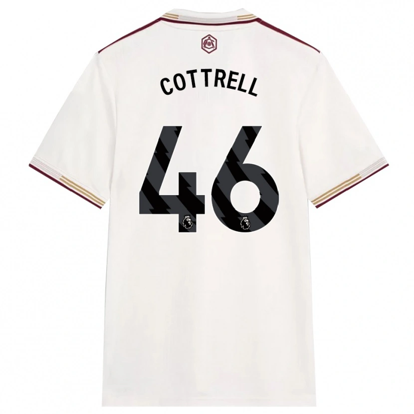 Danxen Barn Ben Cottrell #46 Off White Burgunder Tredje Sett Drakt Trøye 2025/26 Skjorter T-Skjorte