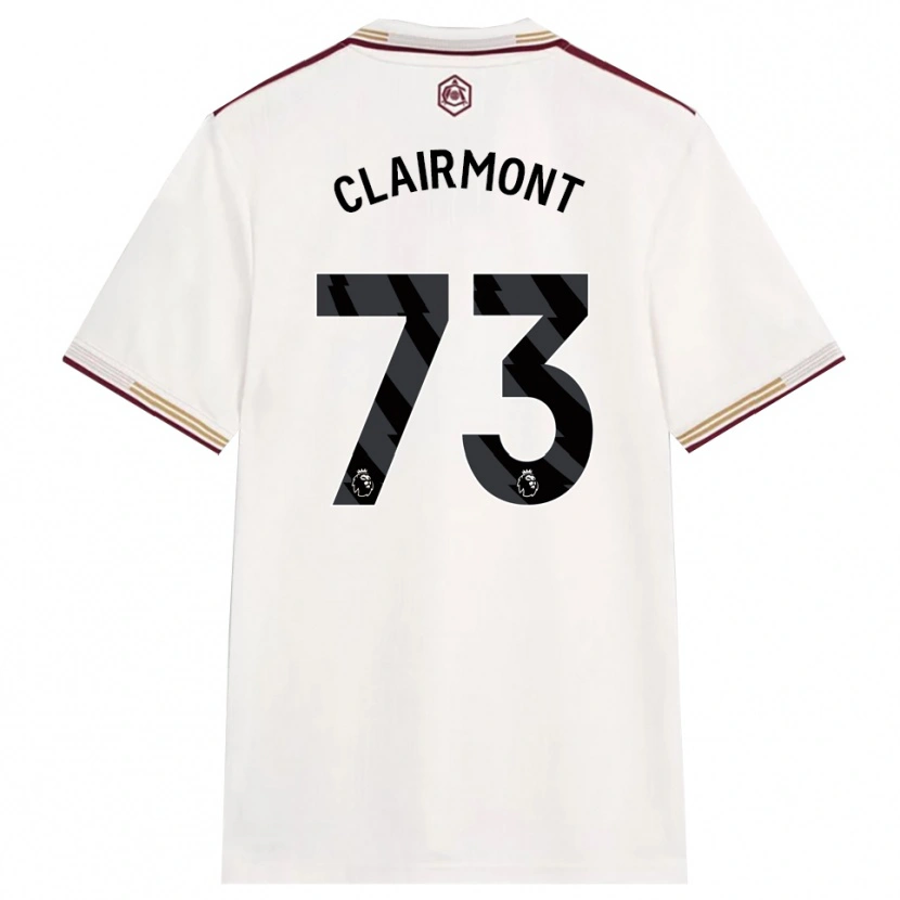 Danxen Barn Reece Clairmont #73 Off White Burgunder Tredje Sett Drakt Trøye 2025/26 Skjorter T-Skjorte