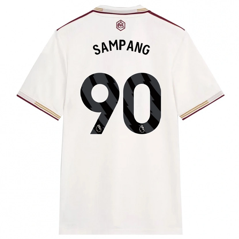 Danxen Barn Saurap Sampang #90 Off White Burgunder Tredje Sett Drakt Trøye 2025/26 Skjorter T-Skjorte