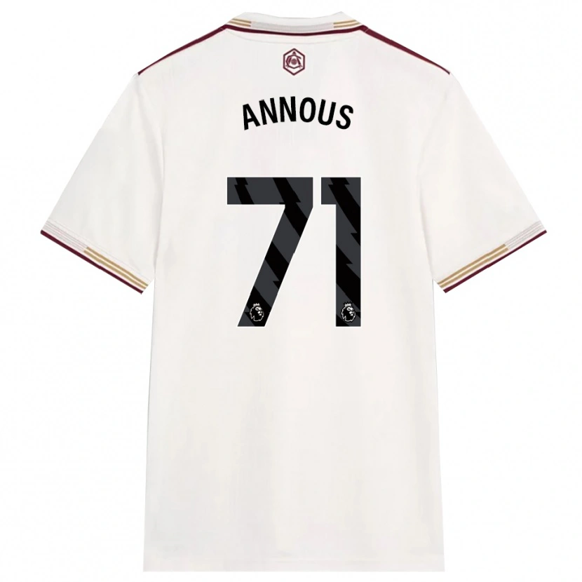 Danxen Barn Andre Harriman-Annous #71 Off White Burgunder Tredje Sett Drakt Trøye 2025/26 Skjorter T-Skjorte