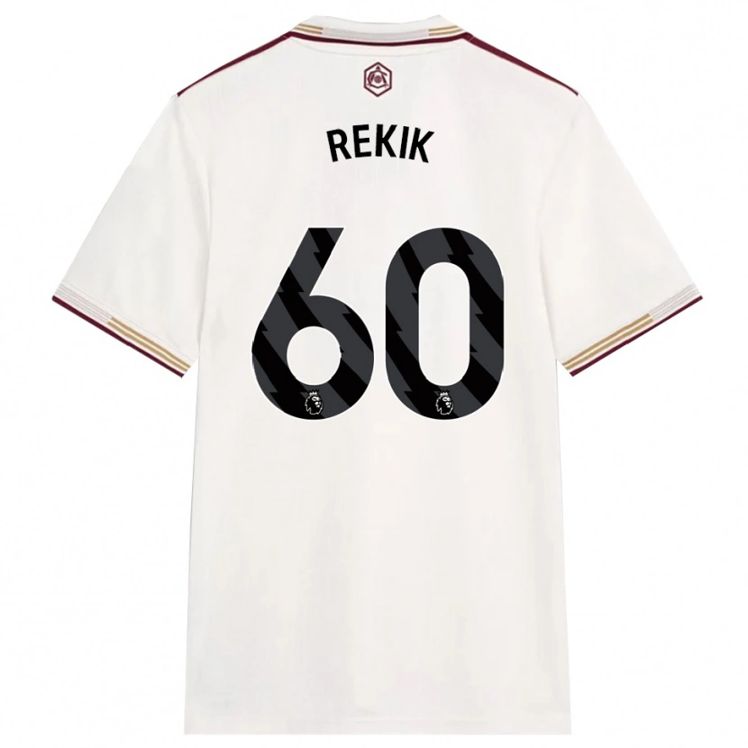 Danxen Barn Omar Rekik #60 Off White Burgunder Tredje Sett Drakt Trøye 2025/26 Skjorter T-Skjorte