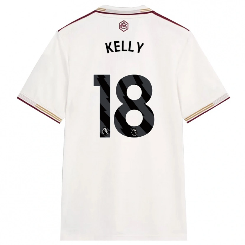 Danxen Barn Chloe Kelly #18 Off White Burgunder Tredje Sett Drakt Trøye 2025/26 Skjorter T-Skjorte
