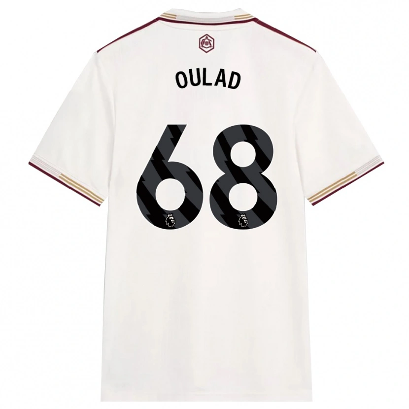 Danxen Barn Salah-Eddine Oulad M'hand #68 Off White Burgunder Tredje Sett Drakt Trøye 2025/26 Skjorter T-Skjorte