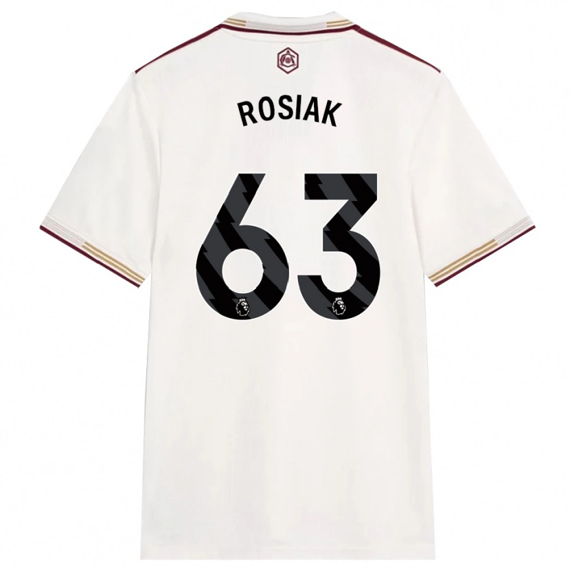Danxen Barn Michal Rosiak #63 Off White Burgunder Tredje Sett Drakt Trøye 2025/26 Skjorter T-Skjorte
