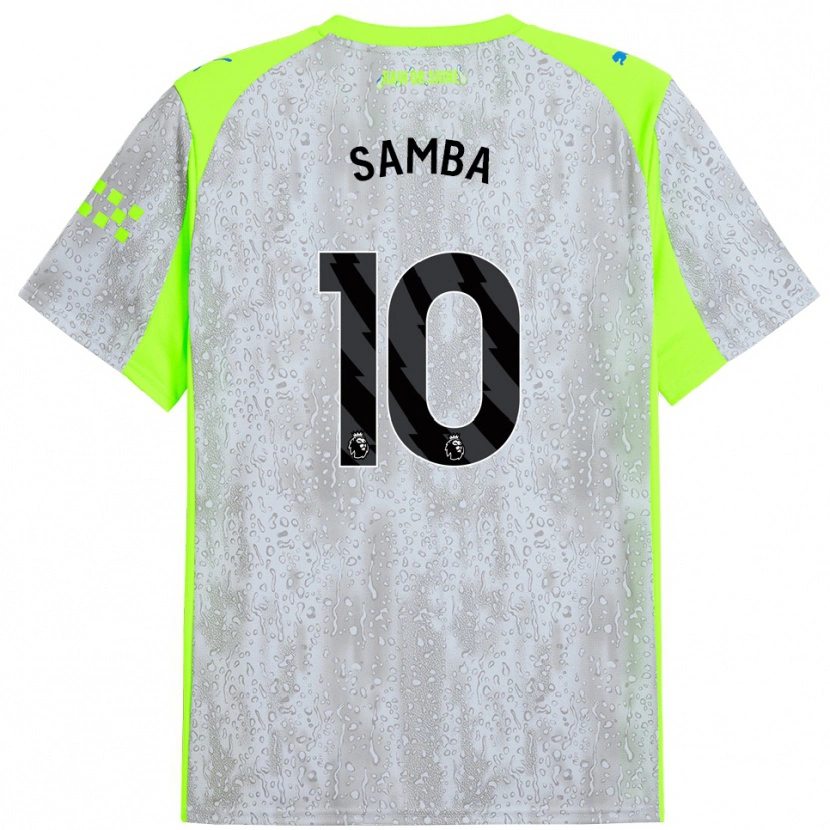 Danxen Barn Tyrone Samba #10 Grå Gul Tredje Sett Drakt Trøye 2025/26 Skjorter T-Skjorte