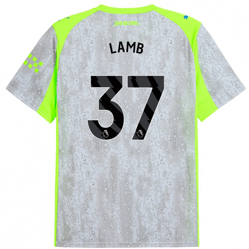 Danxen Barn Teddie Lamb #37 Grå Gul Tredje Sett Drakt Trøye 2025/26 Skjorter T-Skjorte