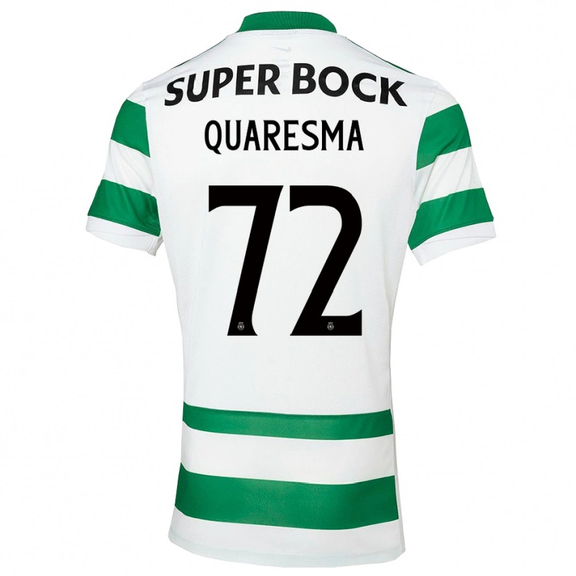 Danxen Mann Eduardo Quaresma #72 Grønn Hvit Hjemmetrøye Drakt Trøye 2025/26 Skjorter T-Skjorte