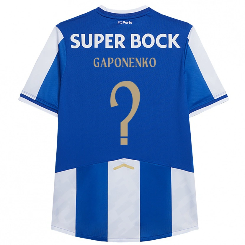 Danxen Mann Artem Gaponenko #0 Blå Hvit Hjemmetrøye Drakt Trøye 2025/26 Skjorter T-Skjorte