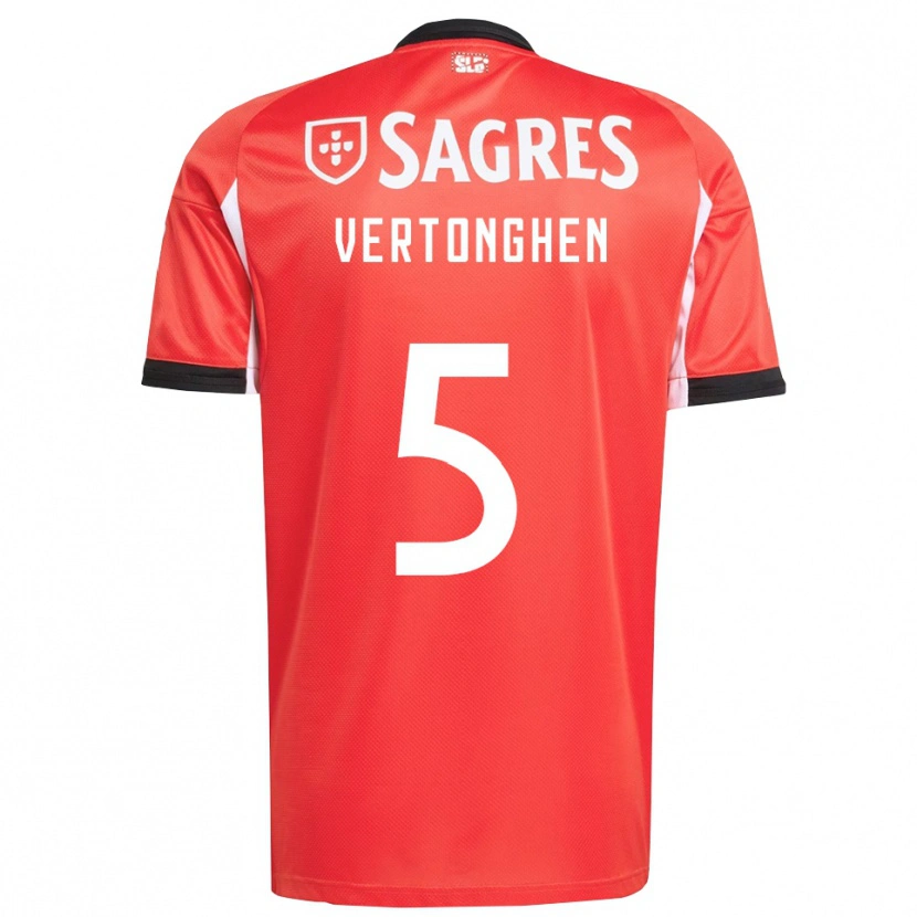 Danxen Mann Jan Vertonghen #5 Rød Hvit Hjemmetrøye Drakt Trøye 2025/26 Skjorter T-Skjorte