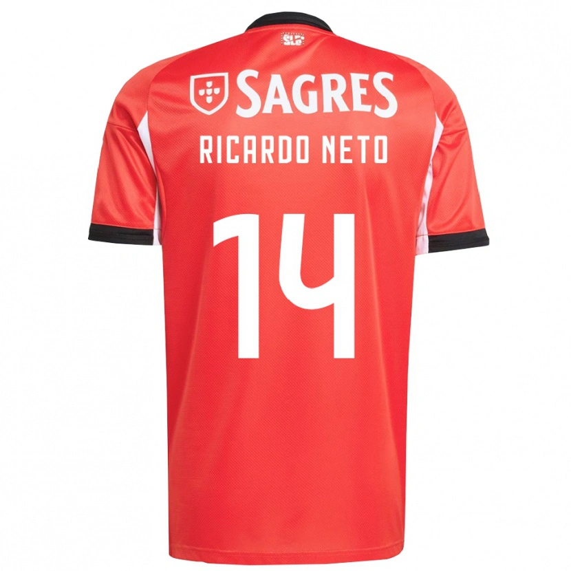 Danxen Mann Ricardo Neto #14 Rød Hvit Hjemmetrøye Drakt Trøye 2025/26 Skjorter T-Skjorte