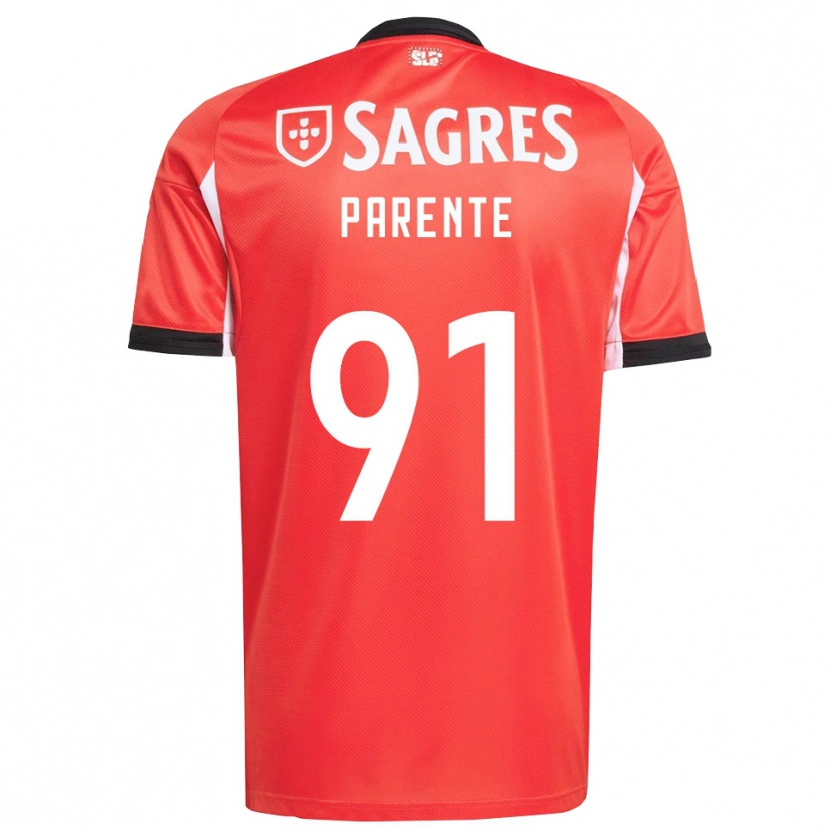 Danxen Mann Tiago Parente #91 Rød Hvit Hjemmetrøye Drakt Trøye 2025/26 Skjorter T-Skjorte