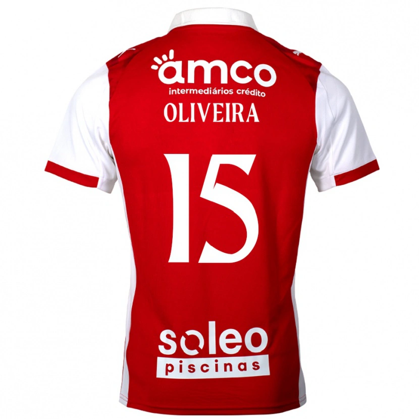 Danxen Mann Paulo Oliveira #15 Rød Hvit Hjemmetrøye Drakt Trøye 2025/26 Skjorter T-Skjorte