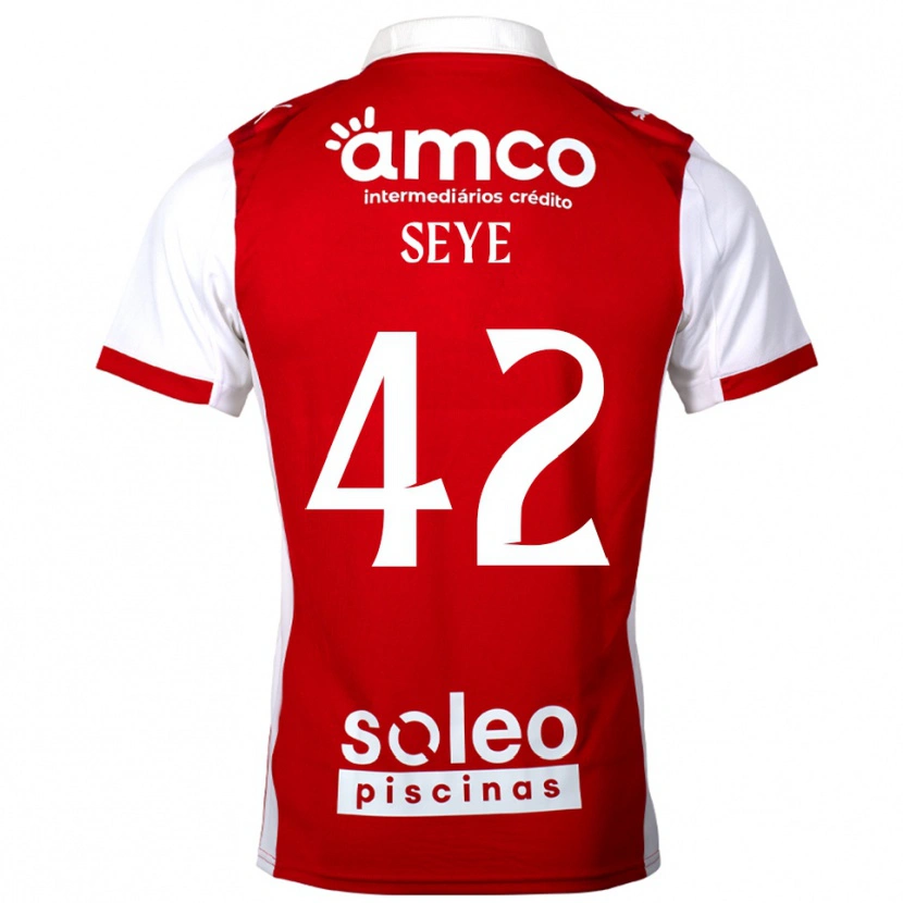 Danxen Mann Modou Seye #42 Rød Hvit Hjemmetrøye Drakt Trøye 2025/26 Skjorter T-Skjorte