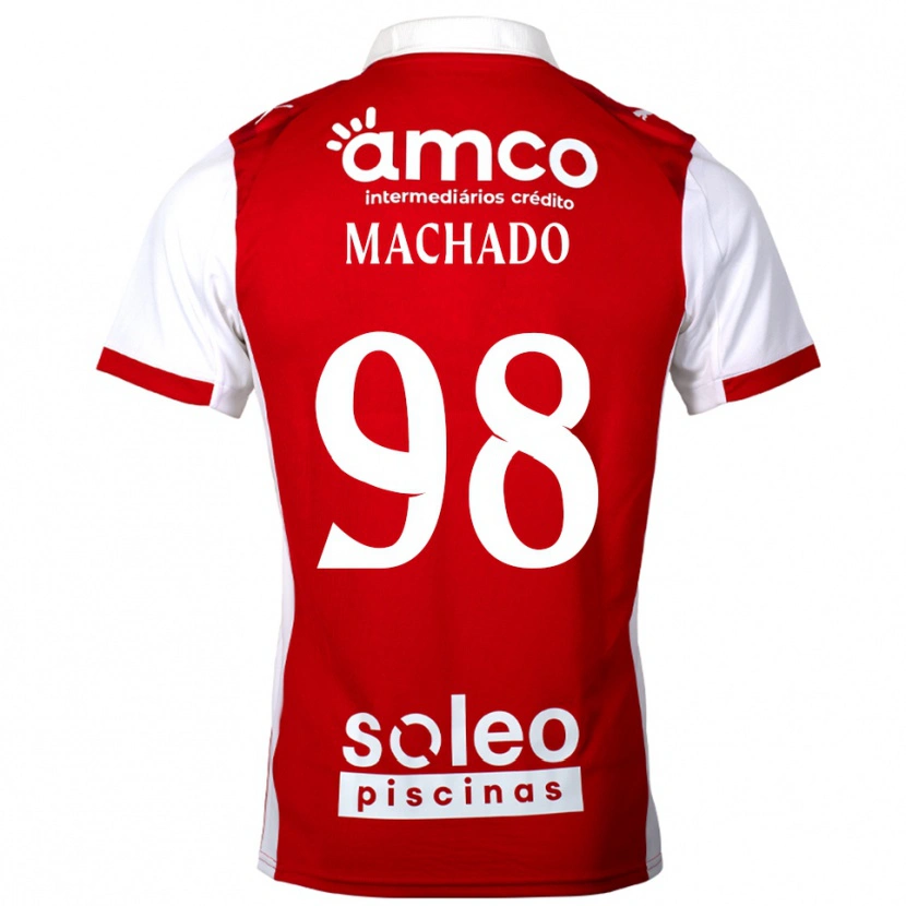 Danxen Mann Gonçalo Machado #98 Rød Hvit Hjemmetrøye Drakt Trøye 2025/26 Skjorter T-Skjorte