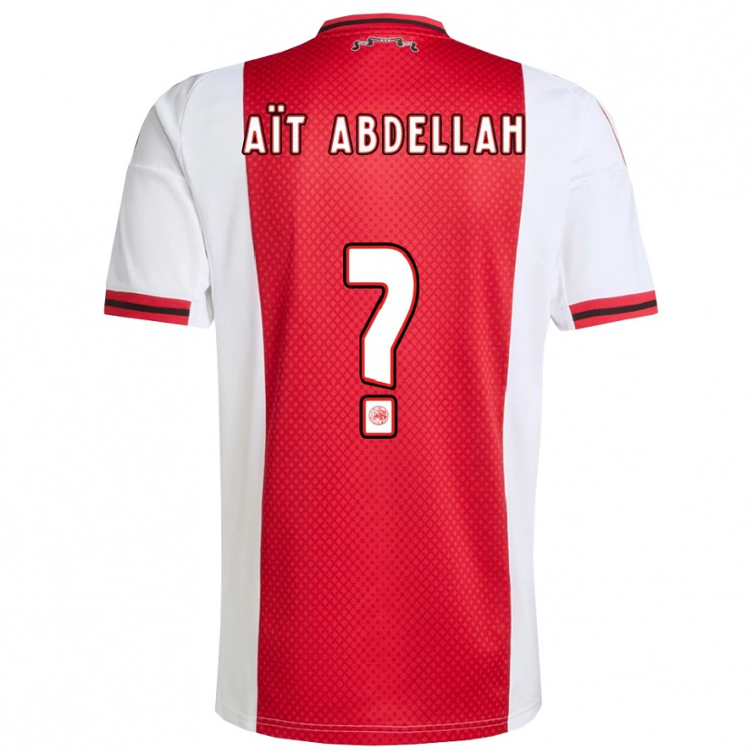Danxen Mann Waleed Aït Abdellah #0 Rød Hvit Hjemmetrøye Drakt Trøye 2025/26 Skjorter T-Skjorte
