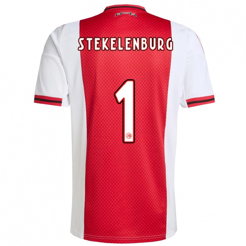 Danxen Mann Maarten Stekelenburg #1 Rød Hvit Hjemmetrøye Drakt Trøye 2025/26 Skjorter T-Skjorte
