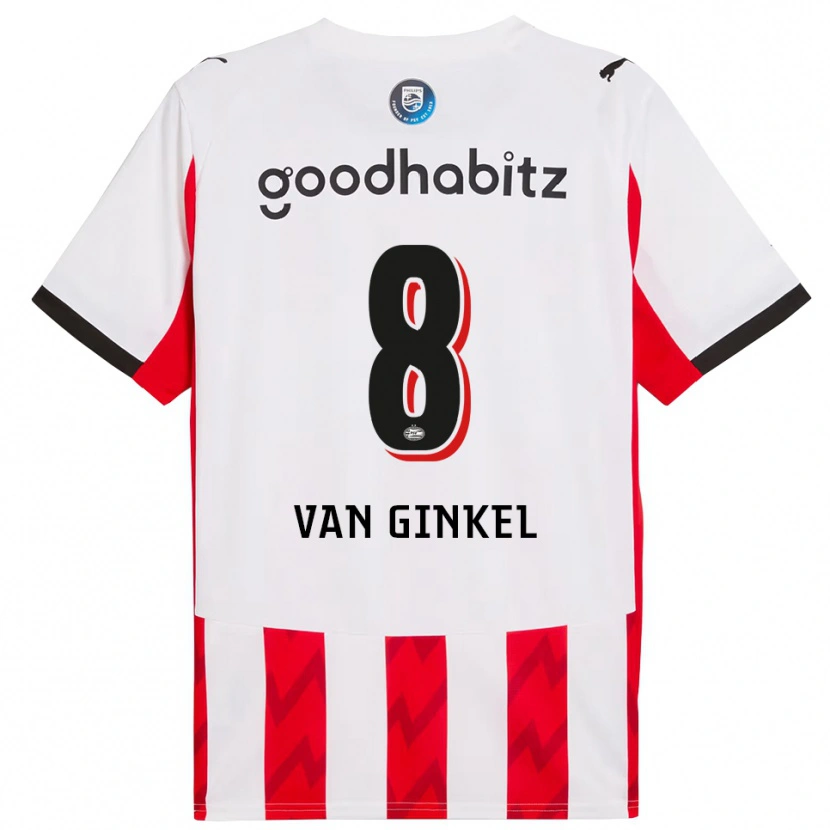 Danxen Mann Marco Van Ginkel #8 Rød Hvit Hjemmetrøye Drakt Trøye 2025/26 Skjorter T-Skjorte