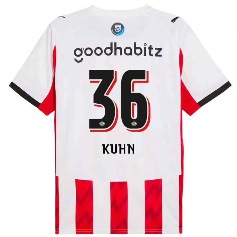 Danxen Mann Wessel Kuhn #36 Rød Hvit Hjemmetrøye Drakt Trøye 2025/26 Skjorter T-Skjorte