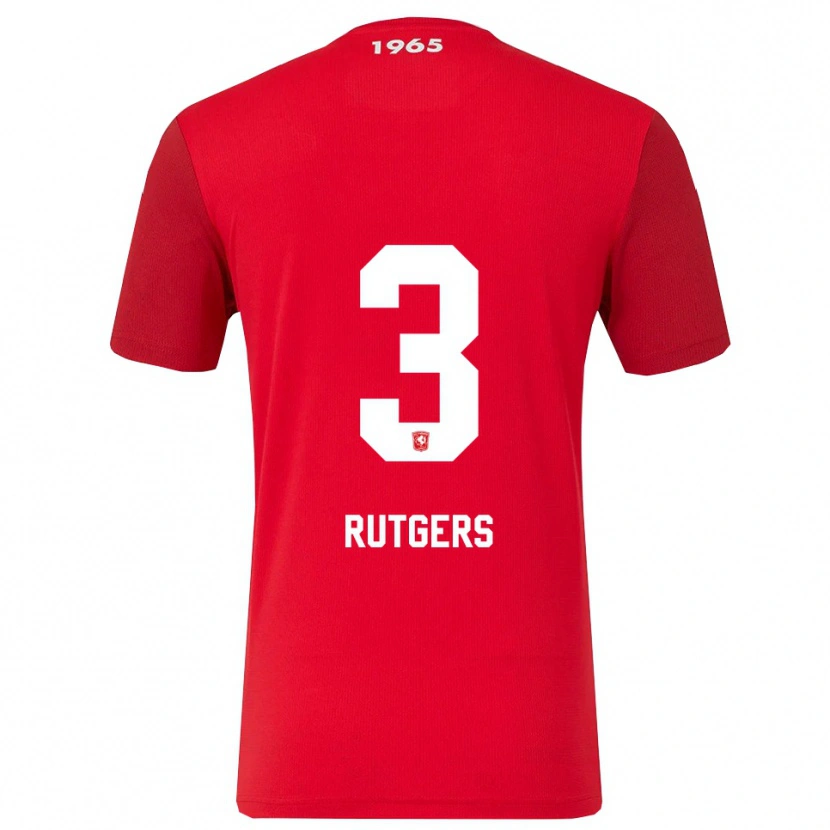 Danxen Mann Sil Rutgers #3 Rød Hvit Hjemmetrøye Drakt Trøye 2025/26 Skjorter T-Skjorte