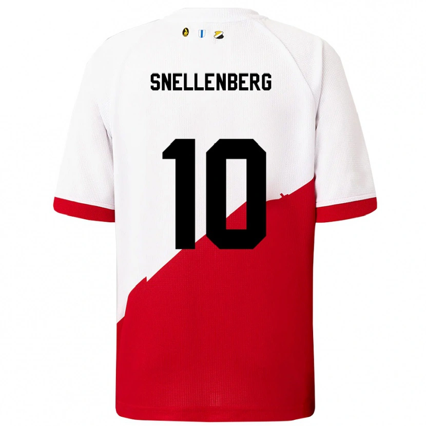 Danxen Mann Maxime Snellenberg #10 Hvit Rød Hjemmetrøye Drakt Trøye 2025/26 Skjorter T-Skjorte