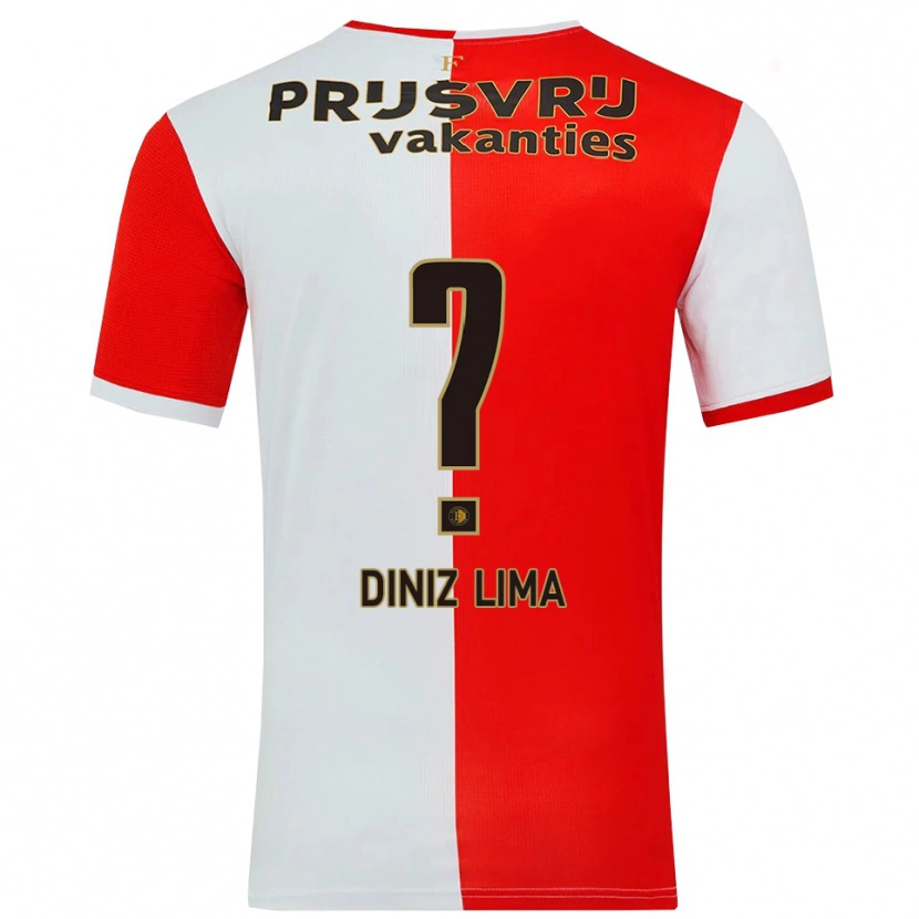 Danxen Mann Lucas Diniz Lima #0 Rød Hvit Hjemmetrøye Drakt Trøye 2025/26 Skjorter T-Skjorte