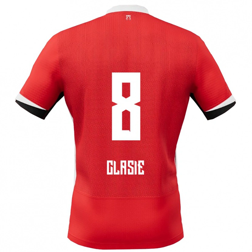 Danxen Mann Jordy Clasie #8 Rød Hvit Hjemmetrøye Drakt Trøye 2025/26 Skjorter T-Skjorte