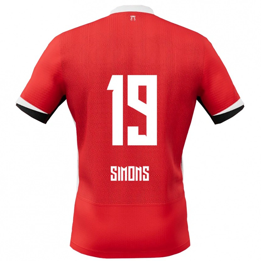 Danxen Mann Saviola Simons #19 Rød Hvit Hjemmetrøye Drakt Trøye 2025/26 Skjorter T-Skjorte