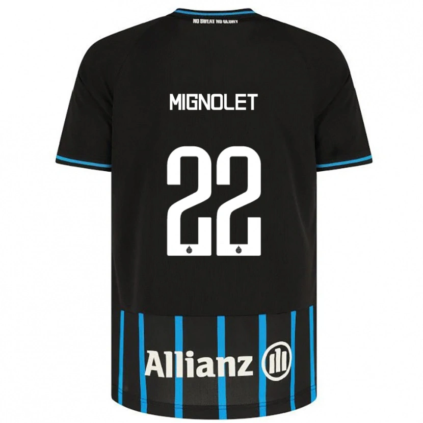 Danxen Mann Simon Mignolet #22 Svart Blå Hjemmetrøye Drakt Trøye 2025/26 Skjorter T-Skjorte