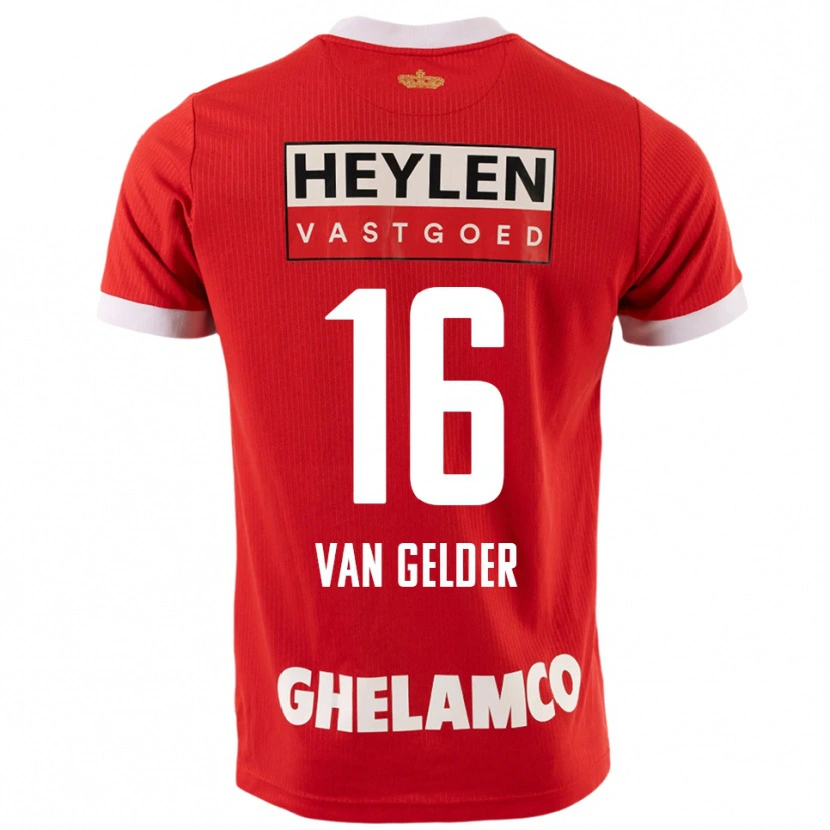 Danxen Mann Louie Van Gelder #16 Rød Hvit Hjemmetrøye Drakt Trøye 2025/26 Skjorter T-Skjorte