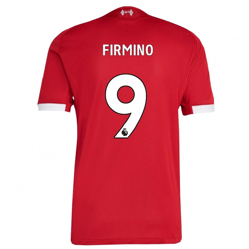 Danxen Mann Roberto Firmino #9 Rød Hvit Hjemmetrøye Drakt Trøye 2025/26 Skjorter T-Skjorte