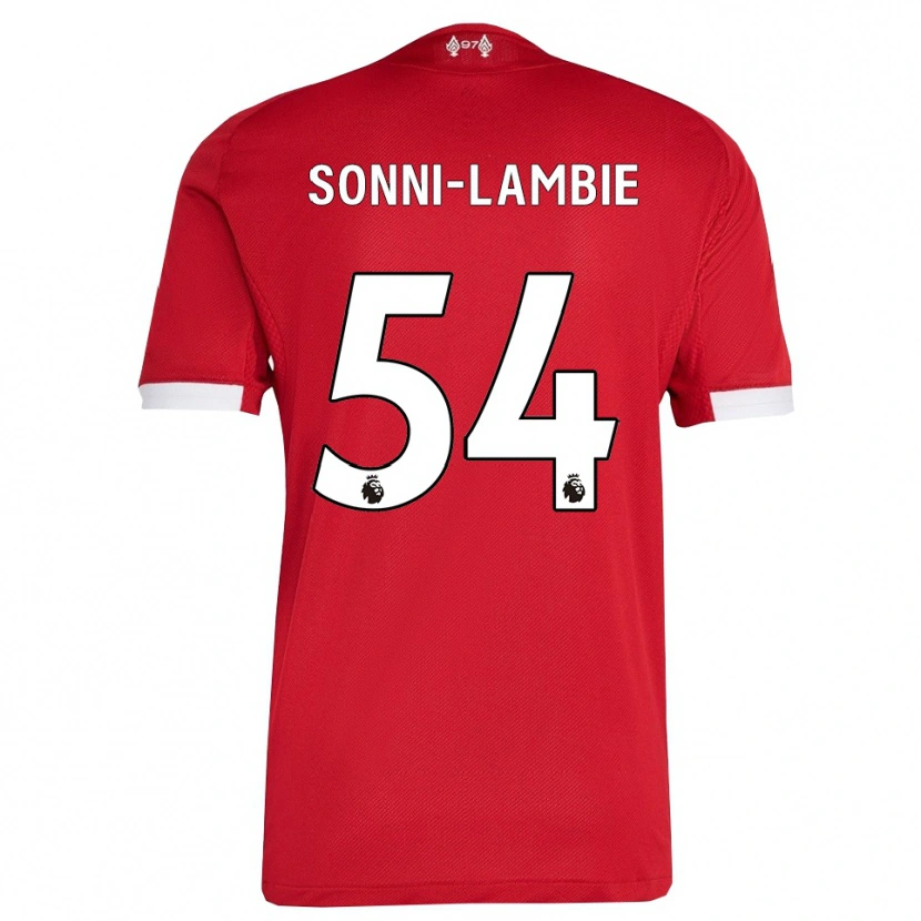 Danxen Mann Joshua Sonni-Lambie #54 Rød Hvit Hjemmetrøye Drakt Trøye 2025/26 Skjorter T-Skjorte
