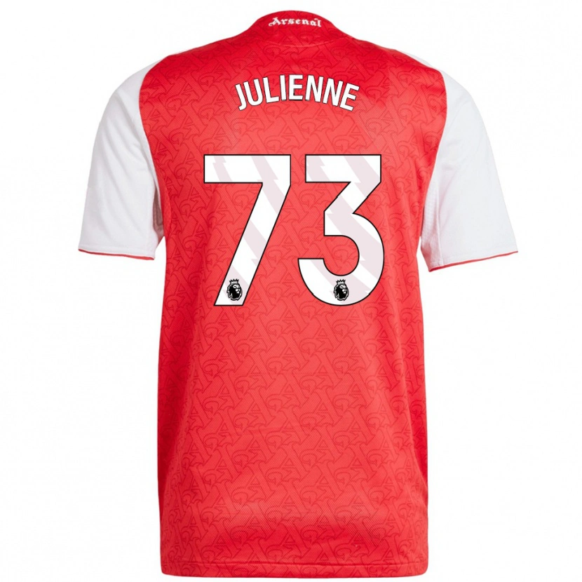 Danxen Mann Theo Julienne #73 Rød Hvit Hjemmetrøye Drakt Trøye 2025/26 Skjorter T-Skjorte