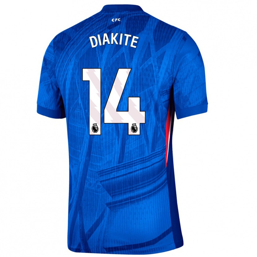 Danxen Mann Calvin Diakite #14 Blå Hvit Hjemmetrøye Drakt Trøye 2025/26 Skjorter T-Skjorte