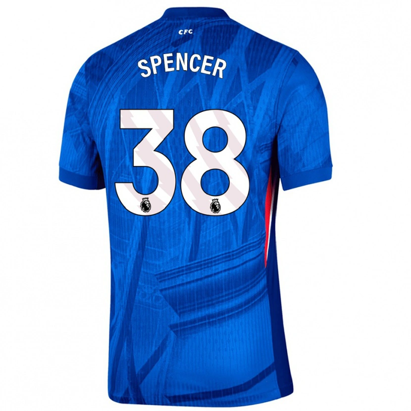 Danxen Mann Becky Spencer #38 Blå Hvit Hjemmetrøye Drakt Trøye 2025/26 Skjorter T-Skjorte