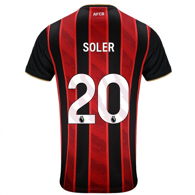Danxen Mann Julio Soler #20 Rød Svart Hjemmetrøye Drakt Trøye 2025/26 Skjorter T-Skjorte