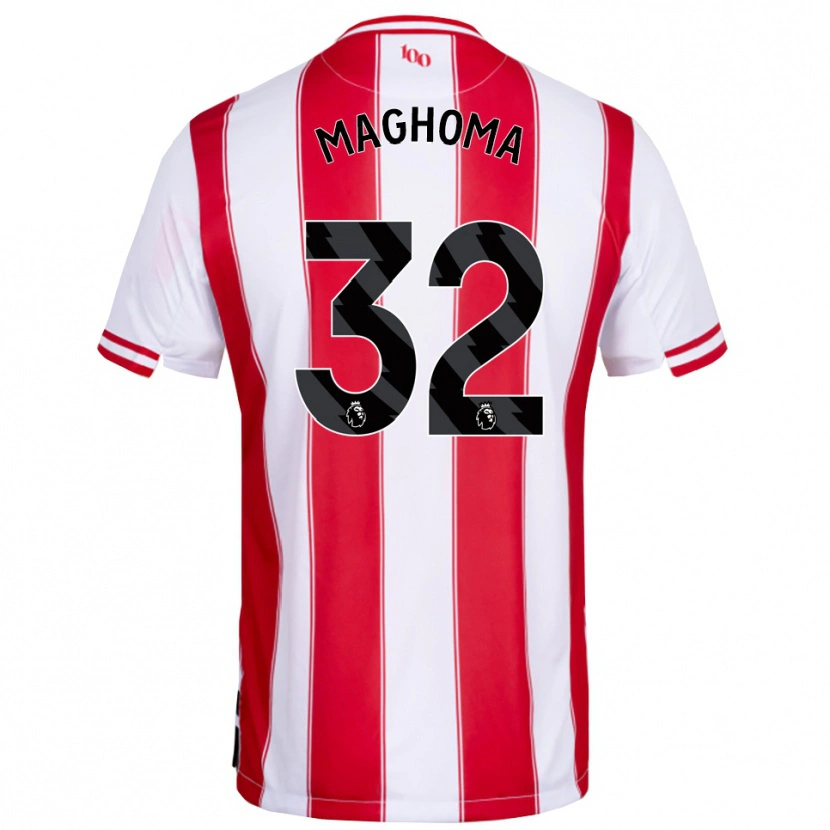 Danxen Mann Paris Maghoma #32 Rød Hvit Hjemmetrøye Drakt Trøye 2025/26 Skjorter T-Skjorte