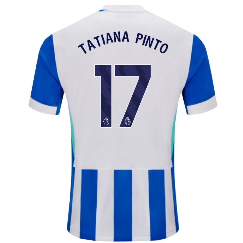 Danxen Mann Tatiana Vanessa Ferreira Pinto #17 Blå Hvit Hjemmetrøye Drakt Trøye 2025/26 Skjorter T-Skjorte