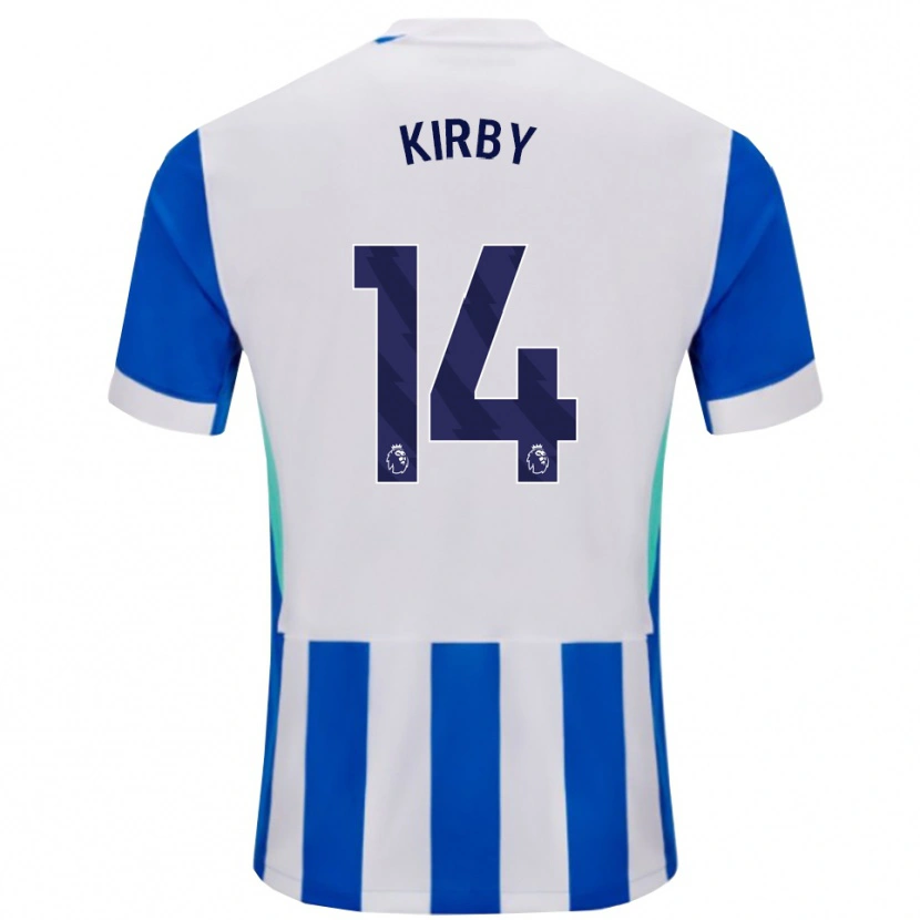 Danxen Mann Fran Kirby #14 Blå Hvit Hjemmetrøye Drakt Trøye 2025/26 Skjorter T-Skjorte