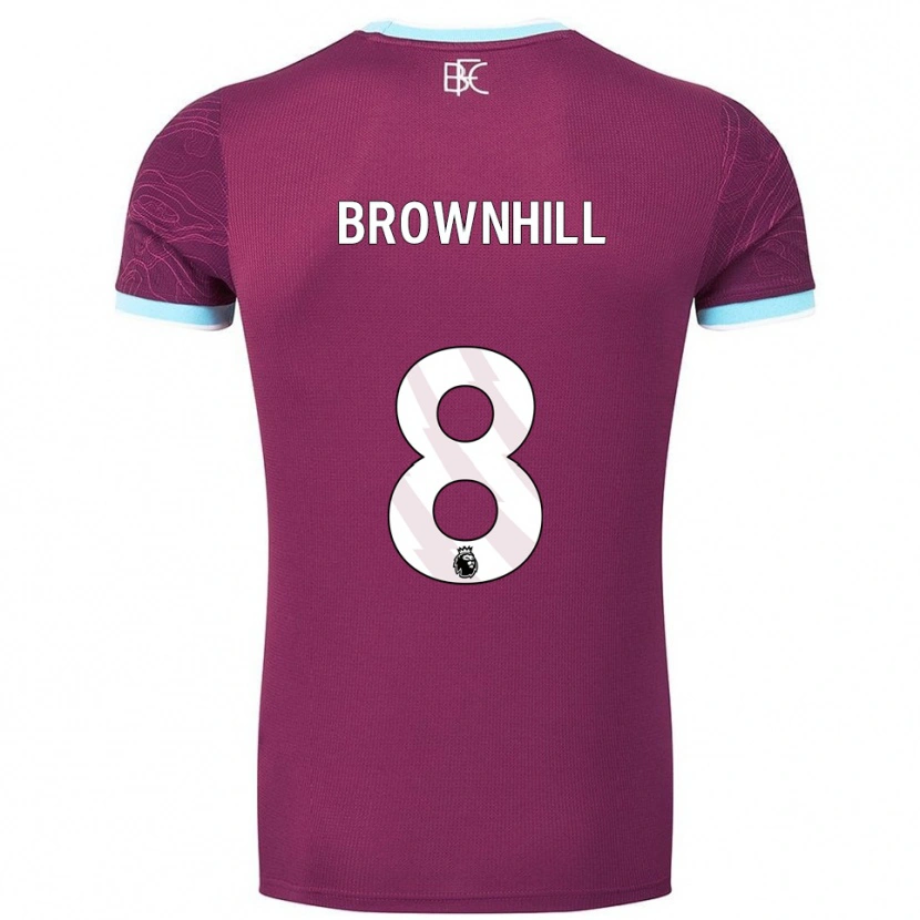 Danxen Mann Josh Brownhill #8 Burgunder Himmelsblå Hjemmetrøye Drakt Trøye 2025/26 Skjorter T-Skjorte