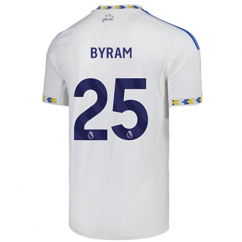 Danxen Mann Sam Byram #25 Hvit Blå Hjemmetrøye Drakt Trøye 2025/26 Skjorter T-Skjorte