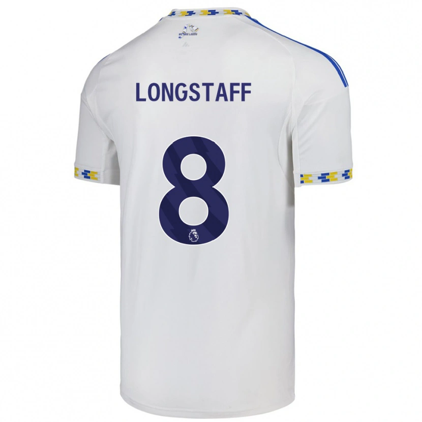 Danxen Mann Sean Longstaff #8 Hvit Blå Hjemmetrøye Drakt Trøye 2025/26 Skjorter T-Skjorte