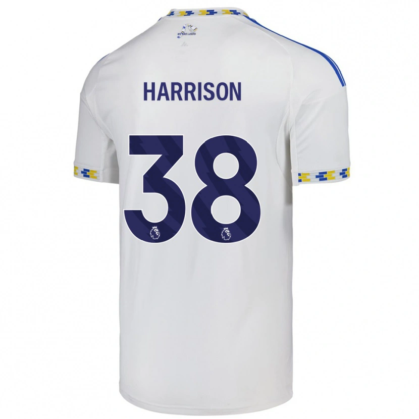 Danxen Mann Jack Harrison #38 Hvit Blå Hjemmetrøye Drakt Trøye 2025/26 Skjorter T-Skjorte