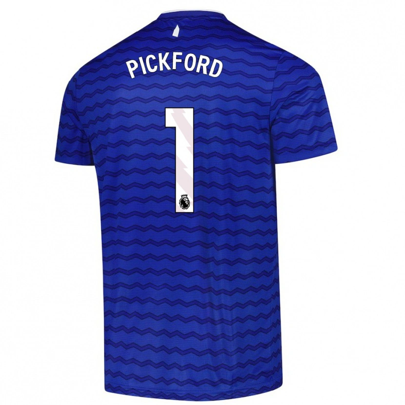 Danxen Mann Jordan Pickford #1 Blå Marineblå Hjemmetrøye Drakt Trøye 2025/26 Skjorter T-Skjorte
