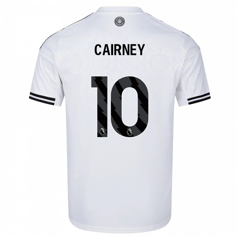 Danxen Mann Tom Cairney #10 Hvit Svart Hjemmetrøye Drakt Trøye 2025/26 Skjorter T-Skjorte