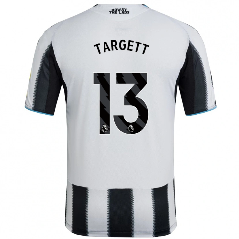 Danxen Mann Matt Targett #13 Svart Hvit Hjemmetrøye Drakt Trøye 2025/26 Skjorter T-Skjorte