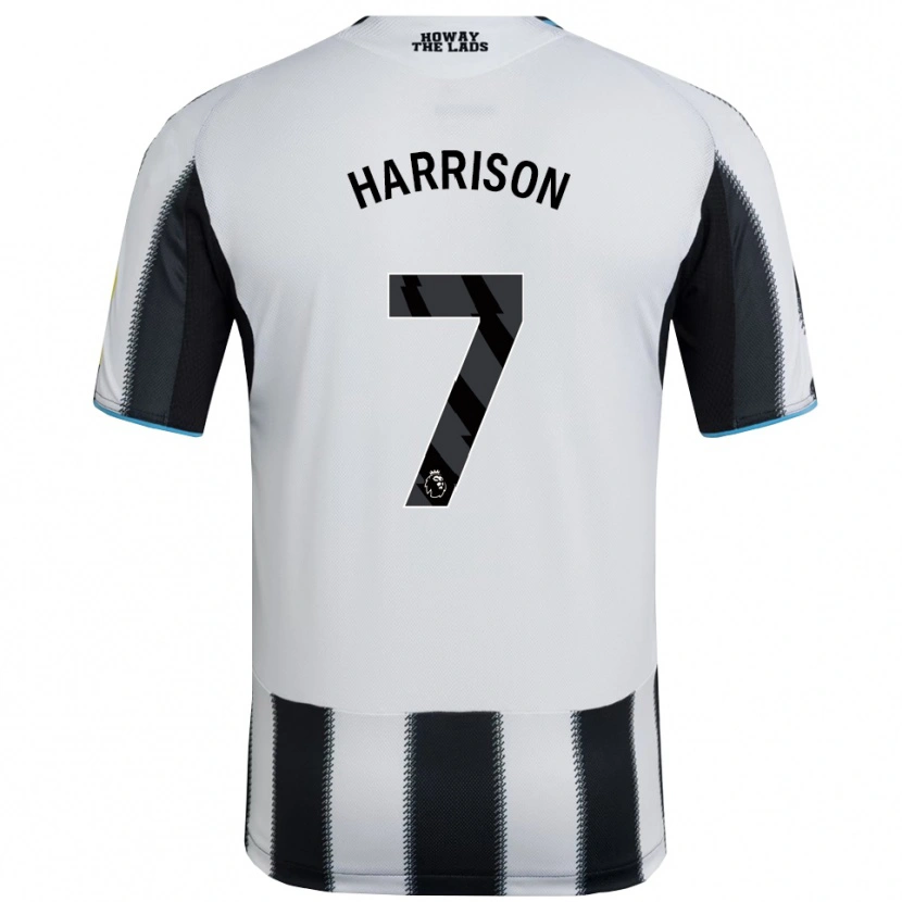 Danxen Mann Alfie Harrison #7 Svart Hvit Hjemmetrøye Drakt Trøye 2025/26 Skjorter T-Skjorte